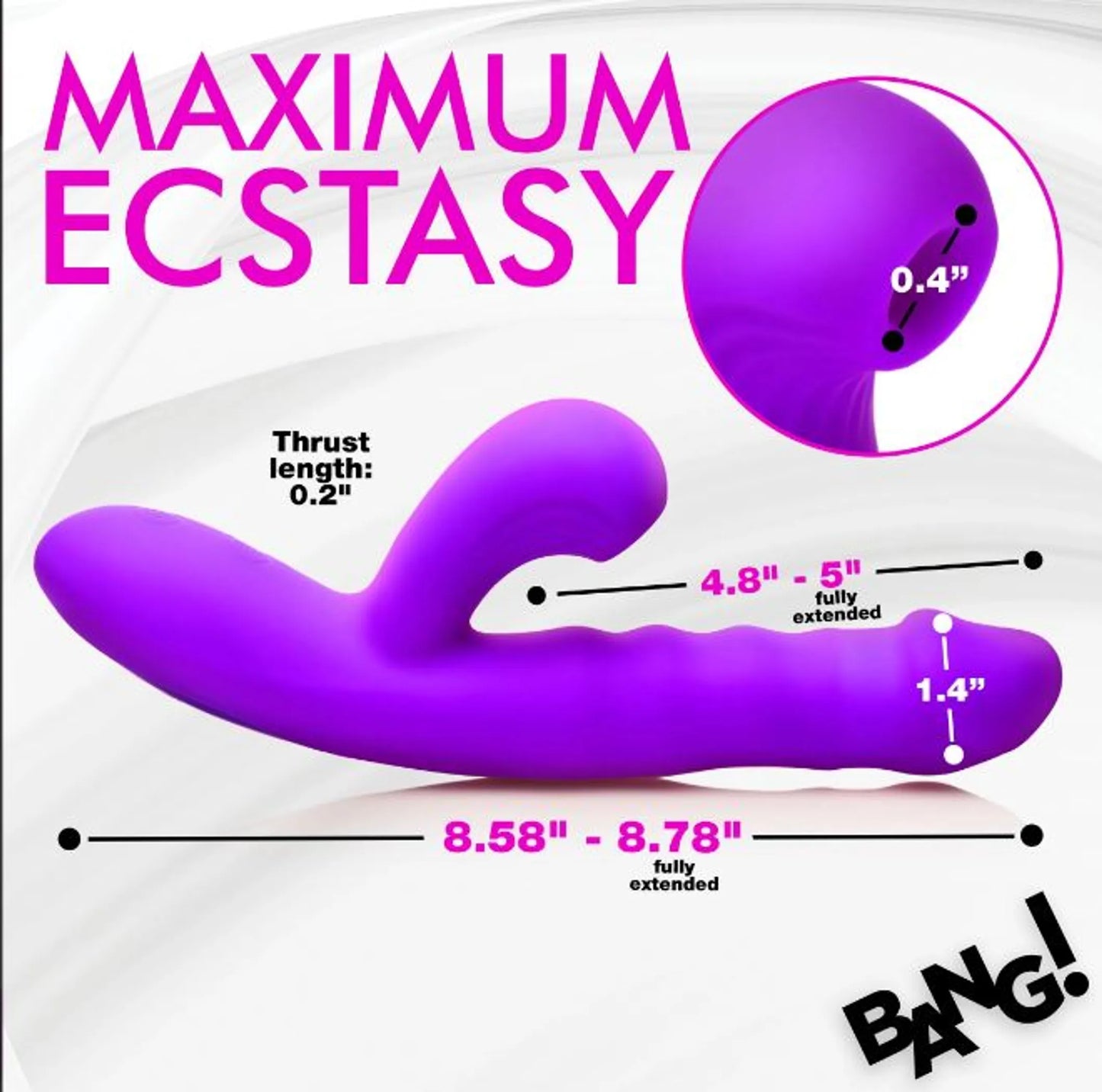 THRUSTING & SUCKING RABBIT VIBRATOR PURPLE