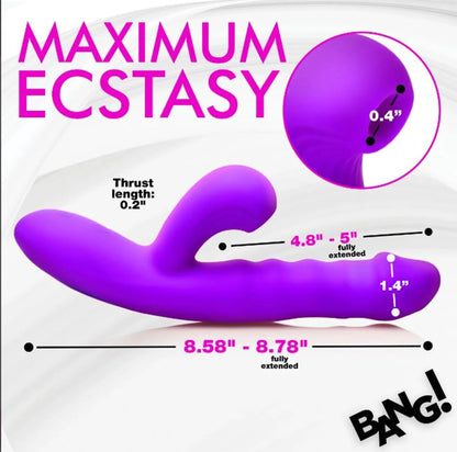 THRUSTING & SUCKING RABBIT VIBRATOR PURPLE