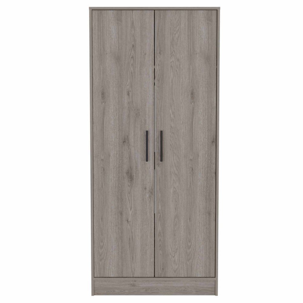 71" White Wood Two Door Single Drawer Combo Dresser