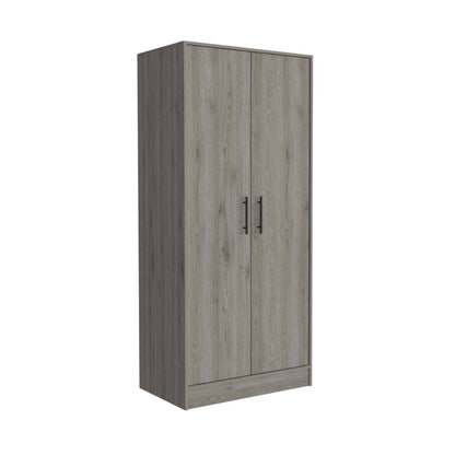 71" White Wood Two Door Single Drawer Combo Dresser