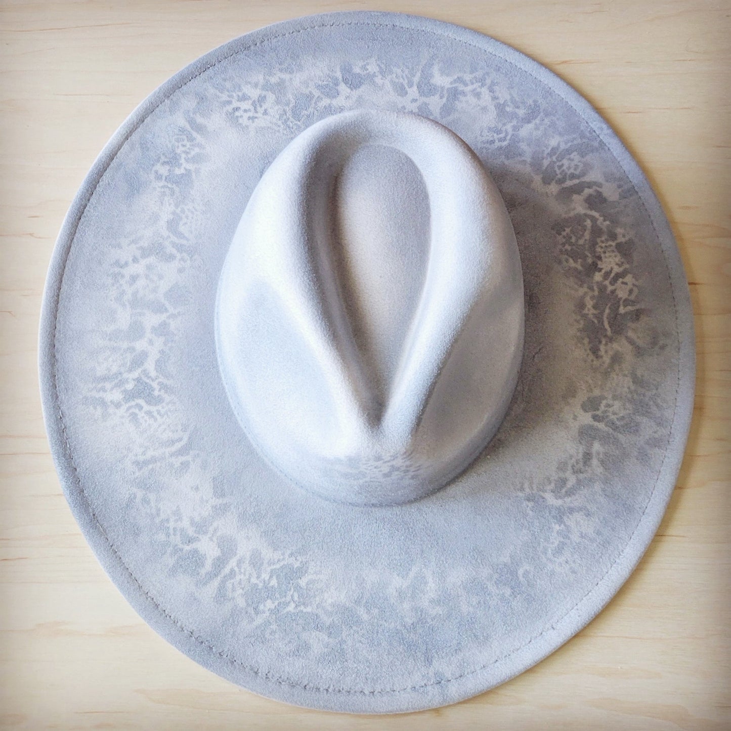 Hand-Painted Python Boho Western Cowgirl Hat Only- Silver 987a