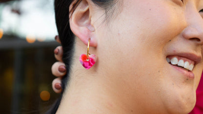Sweetheart Hoops - Tickled Pink