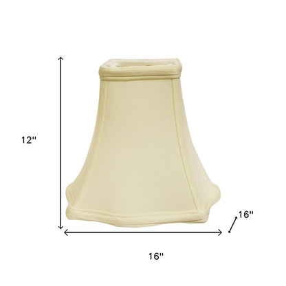 16" Ivory Premium Square No Slub Lampshade