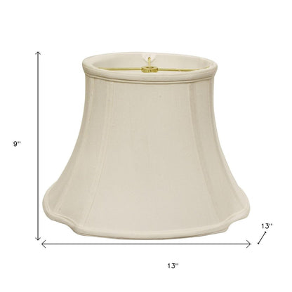 Cream Monay Shantung Silk Oval Lamp Shade