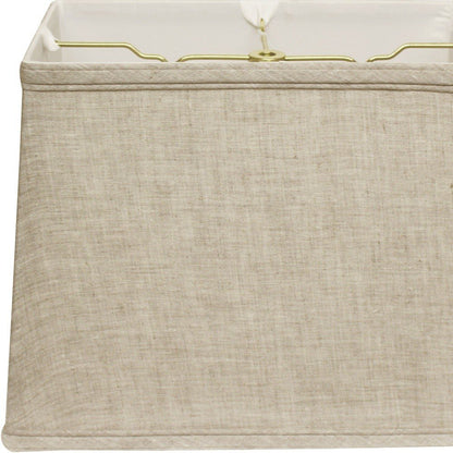 Cream Linen Print Lamp Shade