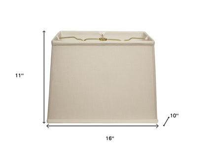 16" Off White Throwback Rectangle Linen Lampshade