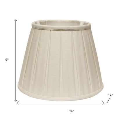 White Linen Pleated Empire Lamp Shade