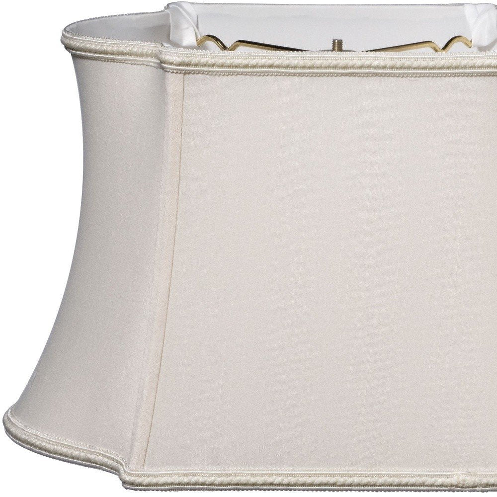 Cream Shantung Silk Oval Lamp Shade