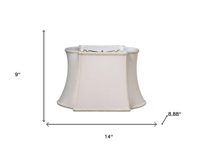 14" Cream Premium Oblong Shantung Lampshade