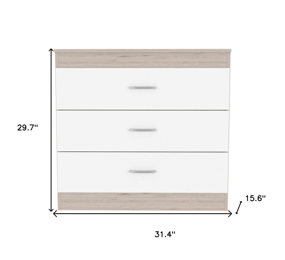 31" Black Three Drawer Dresser