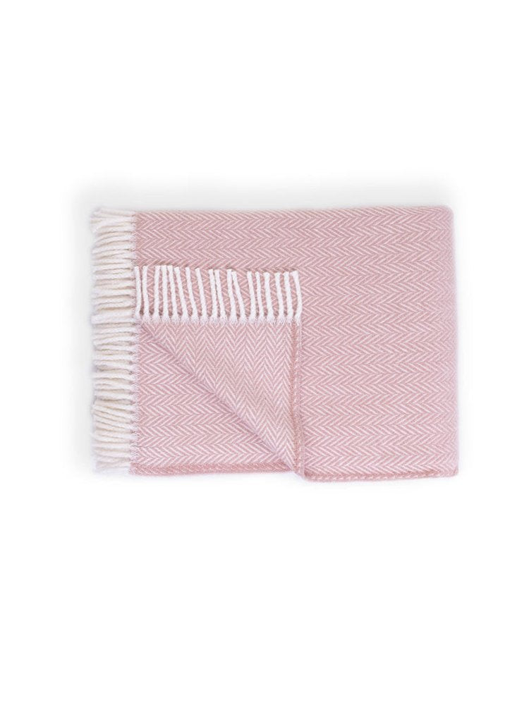 70" X 55" Gray And White Herringbone Cotton Blend Woven Throw Blanket with Tassels