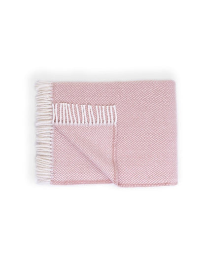 70" X 55" Gray And White Herringbone Cotton Blend Woven Throw Blanket with Tassels