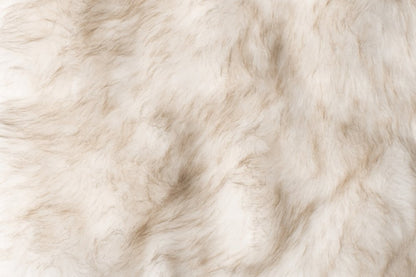 Set Of Two 17" X 17" Gradient Tan Faux Fur Dining Chair Pad
