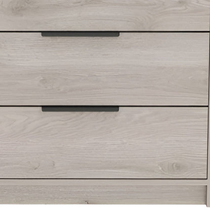 28" Light Gray Wood Three Drawer Dresser