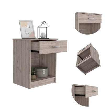 22" Wood One Drawer Nightstand