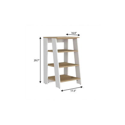 17" Oak And White Wood Freestanding Bathroom Vanity