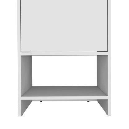 18" White Wood Freestanding Single Door Bathroom Vanity With Sink