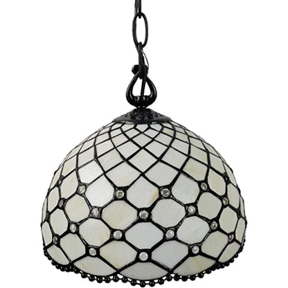 Black And White Unique Statement Glass Dimmable Chandelier With Black And White Shades