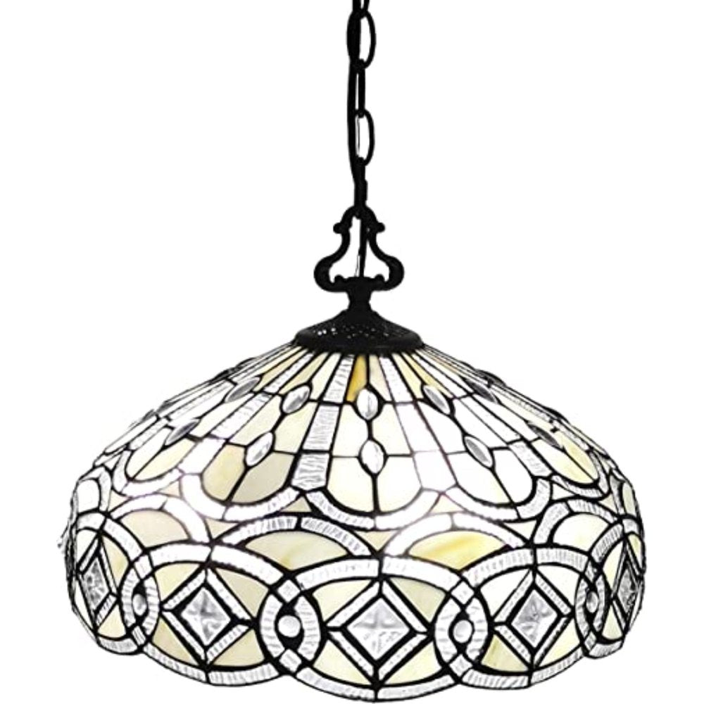 Black and White Unique Statement Two Light Glass Dimmable Ceiling Light With Black and White Shades