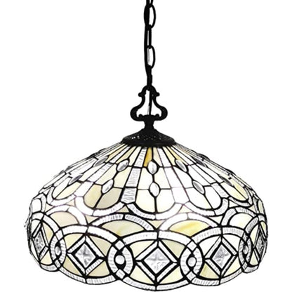 Black and White Unique Statement Two Light Glass Dimmable Ceiling Light With Black and White Shades