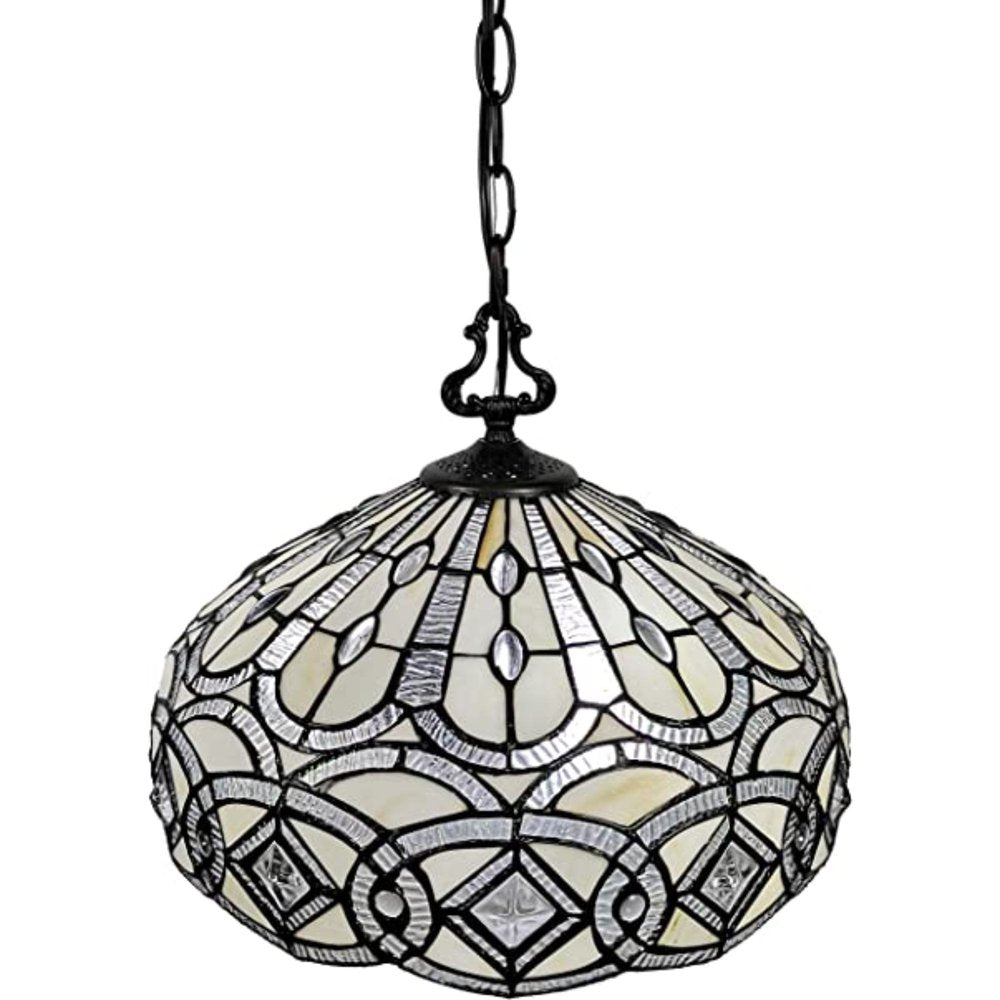 Black and White Unique Statement Two Light Glass Dimmable Ceiling Light With Black and White Shades