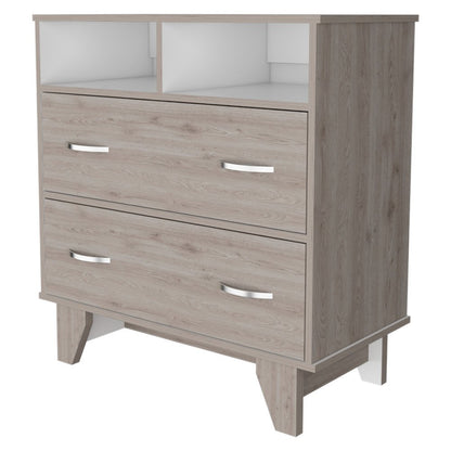 32" Black Manufactured Wood Two Drawer Dresser