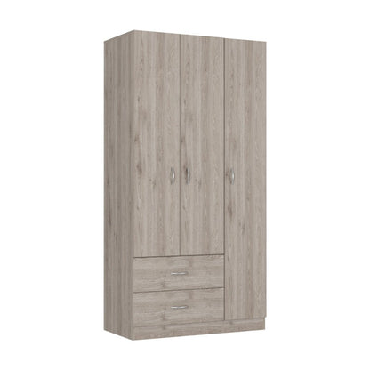 71" Brown Wood Two Door Two Drawer Combo Dresser
