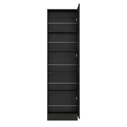 Black Ten Pair Shoe Rack