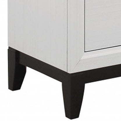 31" White Wood Five Drawer Standard Chest