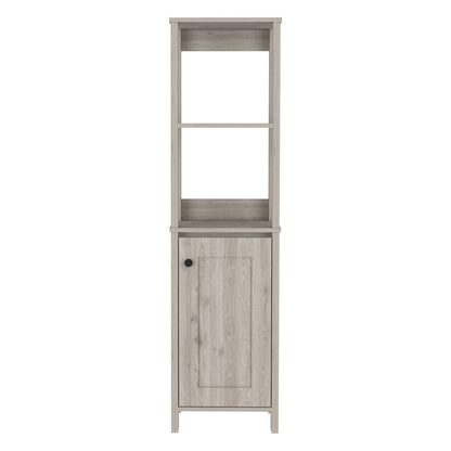 16" Light Gray Wood Freestanding Single Door Bathroom Vanity