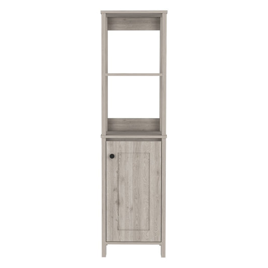 16" Light Gray Wood Freestanding Single Door Bathroom Vanity
