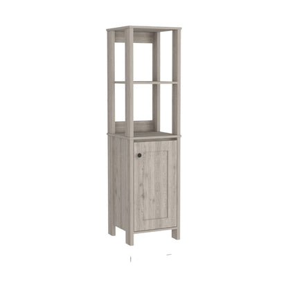 16" Light Gray Wood Freestanding Single Door Bathroom Vanity