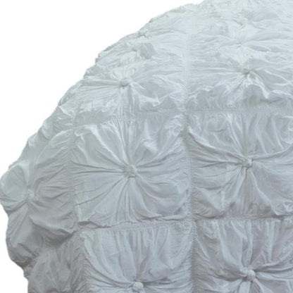 86" X 68" White Geometric Cotton Quilt
