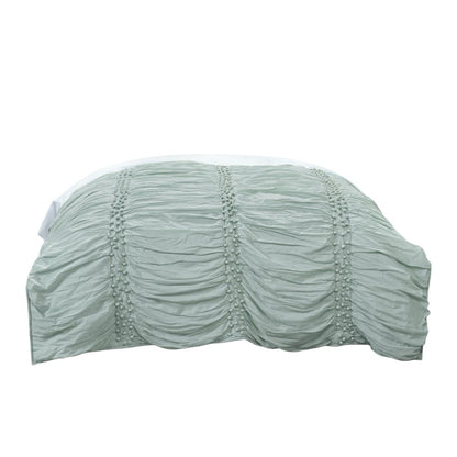 92" X 106" Blue Striped Cotton Quilt