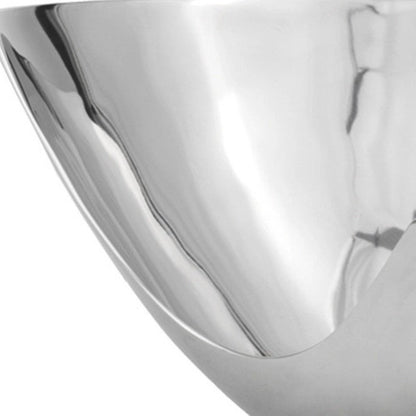 17" Silver Aluminum Modern Abstract Centerpiece Bowl