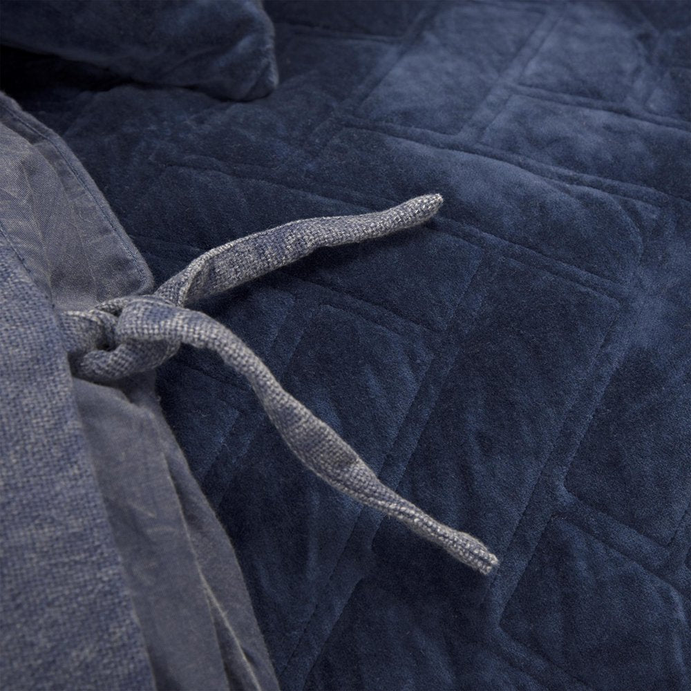 92" X 106" Indigo Cotton Quilt