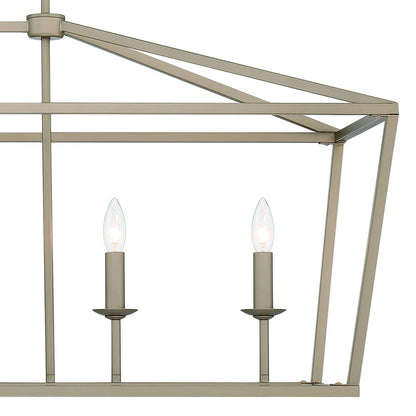 Brass Candle Style Six Light Metal Dimmable Chandelier