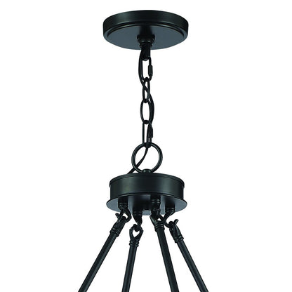 Black And White Candle Style Multi Light Metal Dimmable Chandelier