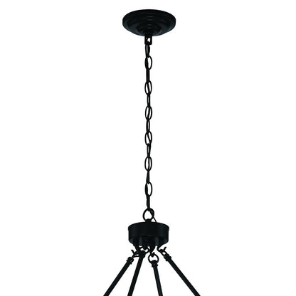 Black Candle Style Twelve Light Metal Dimmable Chandelier