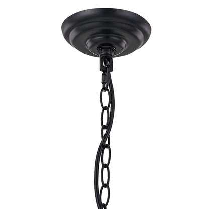 Brown And Black Candle Style Multi Light Metal Dimmable Chandelier