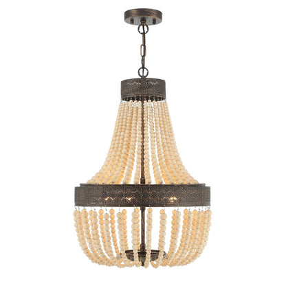 Black And Gold Candle Style Five Light Metal Dimmable Chandelier
