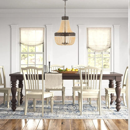 Black And Gold Candle Style Five Light Metal Dimmable Chandelier