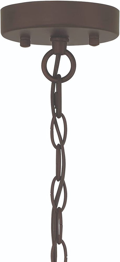 Bronze Candle Style Four Light Metal Dimmable Chandelier