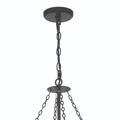 Black And Gold Candle Style Multi Light Metal Dimmable Chandelier