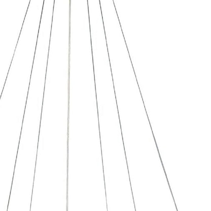 Gold Candle Style Three Light Metal LED Dimmable Chandelier