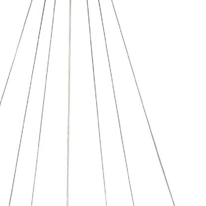 Gold Candle Style Three Light Metal LED Dimmable Chandelier