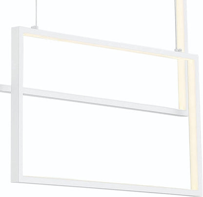 White Candle Style Three Light Metal LED Dimmable Chandelier