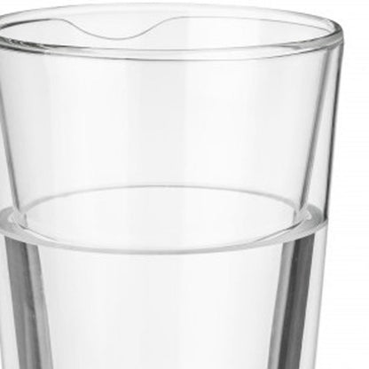 Set of Two Clear Crystal Glass Narrowing Shape Stemless Pint Glass