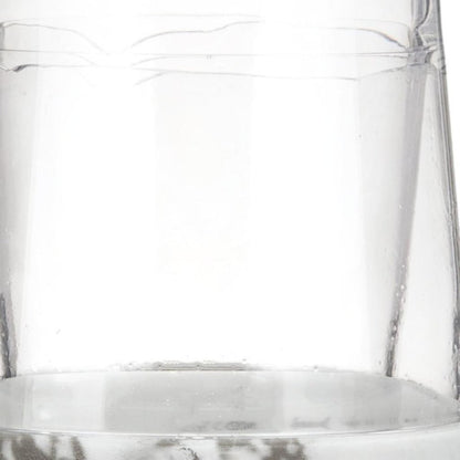 Set of Two Clear White And Black Plastic Angular Shape Stemless All Purpose Wine Glass