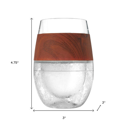 Clear And Natural Tritan Plastic Convex Curve Shape Stemless All Purpose Wine Glass